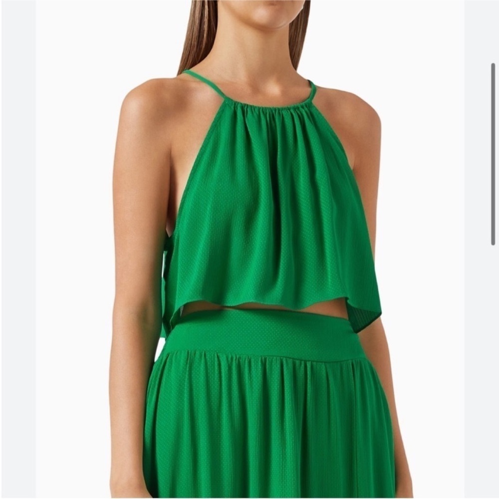 NWT Misa Los Angeles Saana Top Flowy High Neck Halter Vacation Getaway Sz Large
